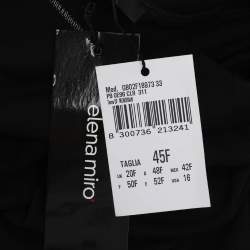 مملوكة مسبقًا توب إلينا ميرو جيرسيه أسود بدون أكمام مقاس كبير (لارج)