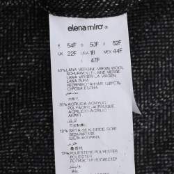 Pre Owned Elena Miro Grey Wool Blend Loose Trourser XL