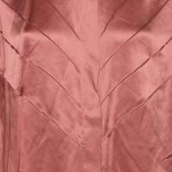 Pre Owned Elena Miro Metallic Pink Silk Long Sleeve Shirt XL