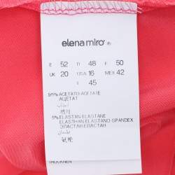 Pre Owned Elena Miro Pink Jersey Sleeveless Top XL