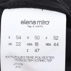 Pre Owned Elena Miro Black Crepe Straight Pants XXL