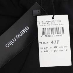 Pre Owned Elena Miro Black Crepe Straight Pants XXL