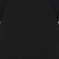 Pre Owned Elena Miro Black/White Stretch Knit Crew Neck T-Shirt XXL