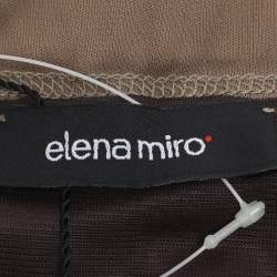 مملوكة مسبقًا تنورة إلينا ميرو كاكي جيرسي مع حزام ميدي مقاس كبير جداً - اكسترا لارج