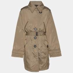 Pre Owned Elena Miro Sport by Elena Miro Beige Nylon Puffer Jacket XL