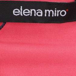 Pre Owned Elena Miro Pink Jersey Sleeveless Tops L