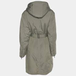 مملوكة مسبقًا جاكيت منفوخ نايلون رمادي رياضي إيلينا ميرو كبير جداً