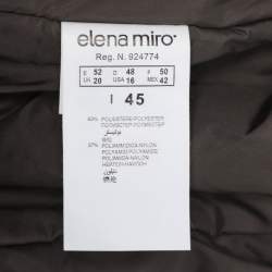 مملوكة مسبقًا جاكيت منفوخ نايلون رمادي رياضي إيلينا ميرو كبير جداً