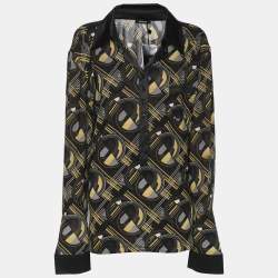 Pre Owned Elena Miro Multicolor Printed Jersey Full Sleeve T-Shirt XXL
