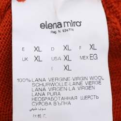 Pre Owned كنزة إلينا ميرّو برتقالية بتصميم معقود عند الرقبة تريكو مقاس كبير جدًا (إكسترا لارج)