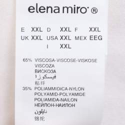 Pre Owned Elena Miro White/Black Knit T-Shirt XXL