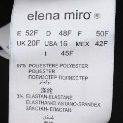 Pre Owned Elena Miro Black Satin Crystal Embellished Sleeveless Camisole L
