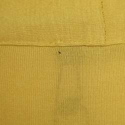 Pre Owned Elena Miro Yellow Jersey V Neck Tops 