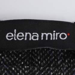 Pre Owned Elena Miro Grey Wool Blend Wide Leg Trousers XL