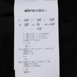 مملوكة مسبقًا طقم قميص وتنورة ديفور باللون الأسود من إيلينا ميرو مقاس كبير جداً - اكسترا لارج