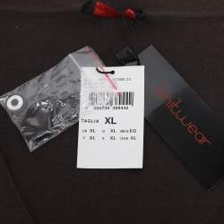 Pre Owned Elena Miro Brown Stretch Knit Belted Cardigan XL