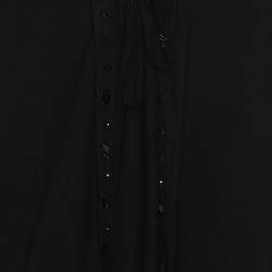 Pre Owned كارديغان إلينا ميرّو أسود مزين جيرسي مقاس كبير (لارج)