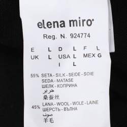 Pre Owned كارديغان إلينا ميرّو أسود مزين جيرسي مقاس كبير (لارج)