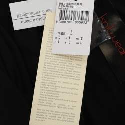 Pre Owned كارديغان إلينا ميرّو أسود مزين جيرسي مقاس كبير (لارج)