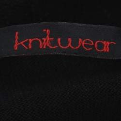 Pre Owned كارديغان إلينا ميرّو أسود مزين جيرسي مقاس كبير (لارج)