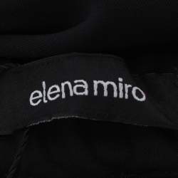 Pre Owned Elena Miro Black Crepe Straight Pants XXL