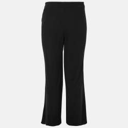 Pre Owned Elena Miro Black Jersey Embellished Pants XXL