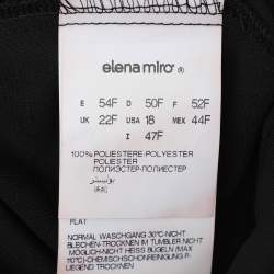 Pre Owned Elena Miro Black Jersey Embellished Pants XXL