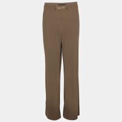 Pre Owned Elena Miro Khaki Jersey Pants XXL