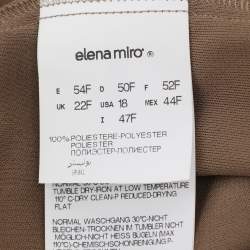 Pre Owned Elena Miro Khaki Jersey Pants XXL