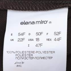 Pre Owned بنطالون إلينا ميرو بني كريب مقاس ضخم جدًا (إكس إكس لارج)