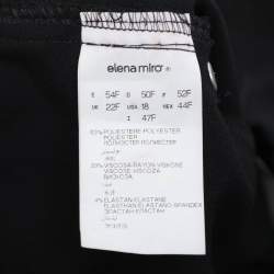 Pre Owned Elena Miro Black Jersey Straight Pants XXL