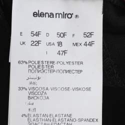 Pre Owned Elena Miro Black Jersey Straight Pants XXL
