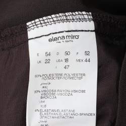 مملوكة مسبقًا بنطلون إيلينا ميرو بني جيرسي مستقيم مقاس ضخم جدًا (إكس إكس لارج)