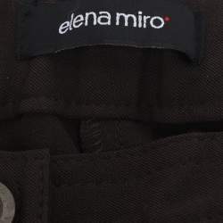 مملوكة مسبقًا بنطلون إيلينا ميرو بني جيرسي مستقيم مقاس ضخم جدًا (إكس إكس لارج)