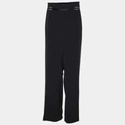 Pre Owned Elena Miro Navy Blue Crepe Straight Pants XXL