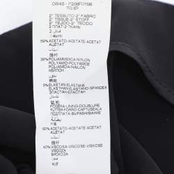 Pre Owned Elena Miro Navy Blue Crepe Straight Pants XXL