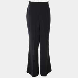 Pre Owned Elena Miro Navy Blue Crepe Straight Pants XXL