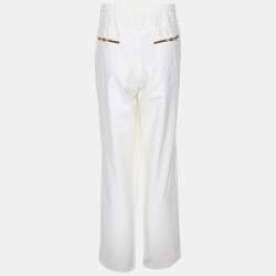 Pre Owned Elena Miro White Jersey Pants XXL