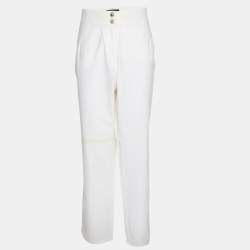Pre Owned Elena Miro White Jersey Pants XXL