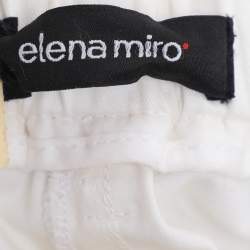 Pre Owned Elena Miro White Jersey Pants XXL