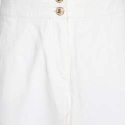 Pre Owned Elena Miro White Jersey Pants XXL