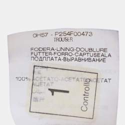 مملوكة مسبقًا Elena Miro Navy Blue Satin Pocket Embellished Trousers XL