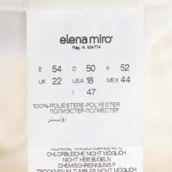 Pre Owned Elena Miro Cream Satin Straight Leg Trousers XL