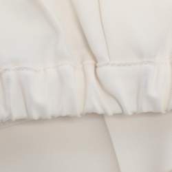 Pre Owned Elena Miro Cream Satin Straight Leg Trousers XL