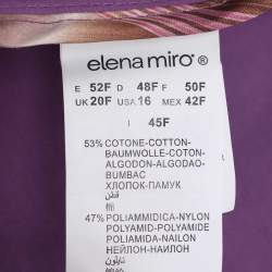 Pre Owned Elena Miro Purple Cotton Nylon Jacket XL