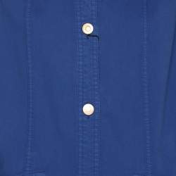 Pre Owned قميص جينز أزرق جاكيت إيلينا ميرو كبير جداً