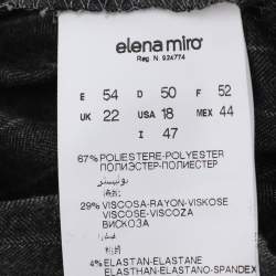 Pre Owned Elena Miro Dark Grey Jersey Trousers XXL
