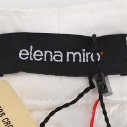 Pre Owned Elena Miro White Denim Jeans XXL