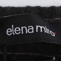 مملوكة مسبقًا Elena Miro Dark Grey Striped Fabric Trousers XXL