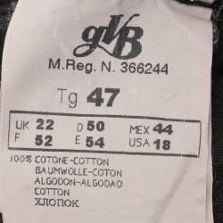 Pre Owned Elena Miro Black Denim Embellished Jeans XXL